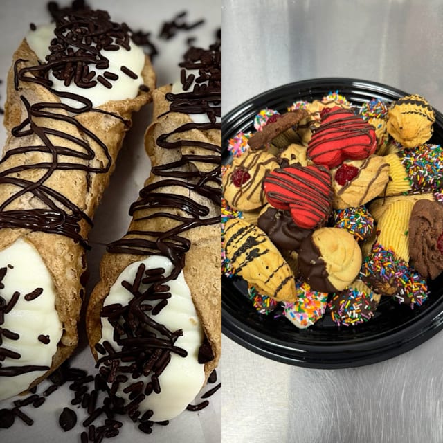 2 Mini Cannoli & 1/2 Dozen Italian Cookies.